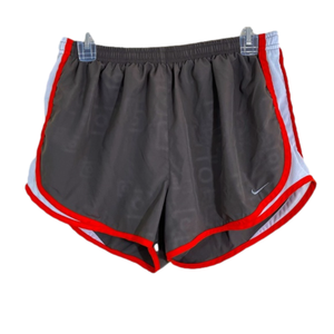 Womens Nike Fit Dry Running Shorts Large Pull-On Grey Orange White